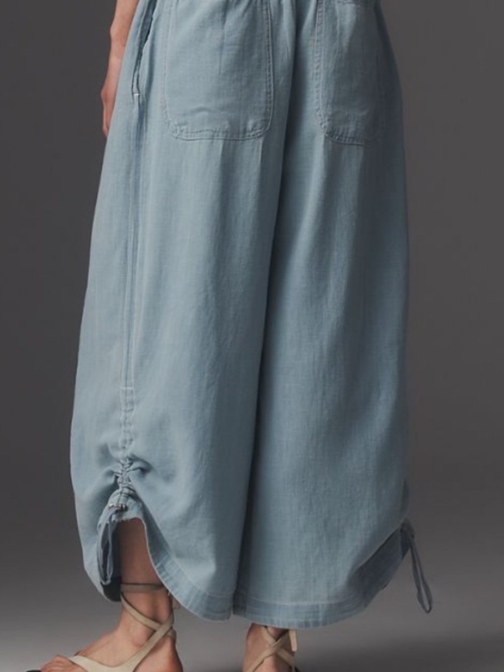 NWT Anthropologie Adjustable Wide Leg Jumpsuit in Denim color. - Picture 11 of 13